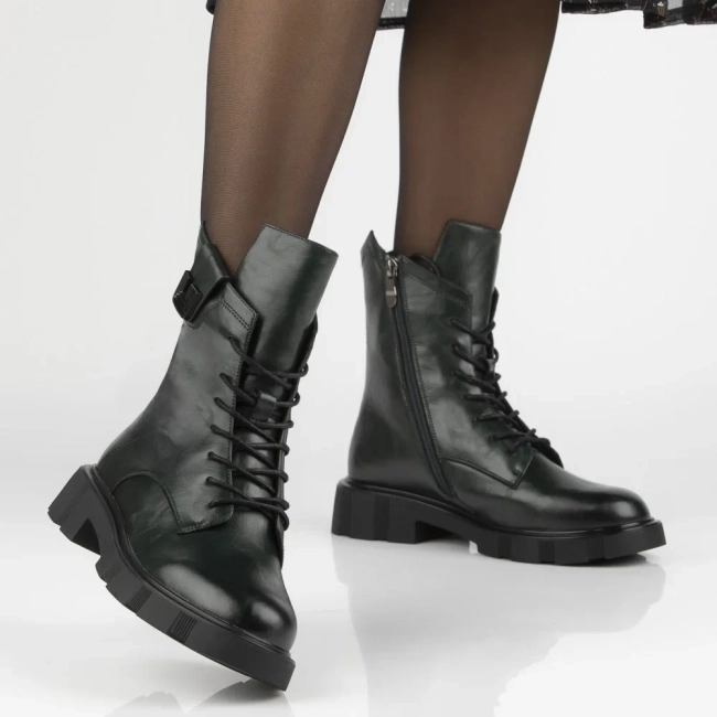 Leather ankle boots Filippo DBT7464/25 GE dark green