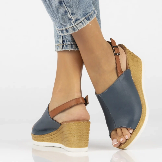 Leather sandals Artiker 54C0684 navy