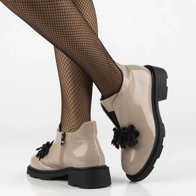 Leather ankle boots Filippo DBT6370/25 BE beige