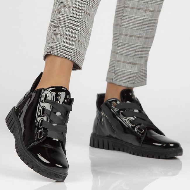 Leather ankle boots Filippo DBT3197/22 BK black