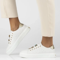 Leather sneakers Filippo DP6854/25 WH white