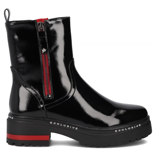 Skórzane botki Filippo DBT7468/25 BK czarne