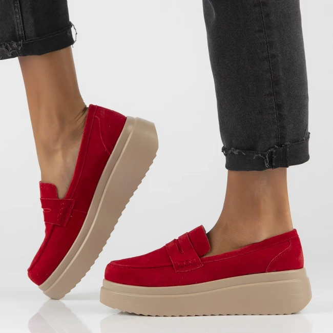 Leather shoes Filippo DP6106/24 RD red