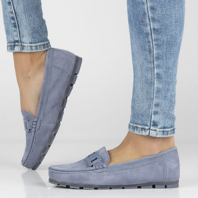 Leather loafers Filippo DP3630/23 BL blue