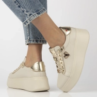Skórzane sneakersy Filippo DP6792/25 BE beżowe