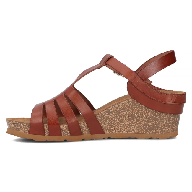 Leather sandals Yokono CADIZ-305 VAQ NUEZ brown