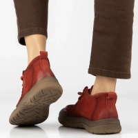 Leather ankle boots Filippo DBT8212/26 RD red