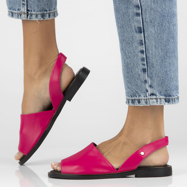 Leather sandals Filippo 40327 fuchsia
