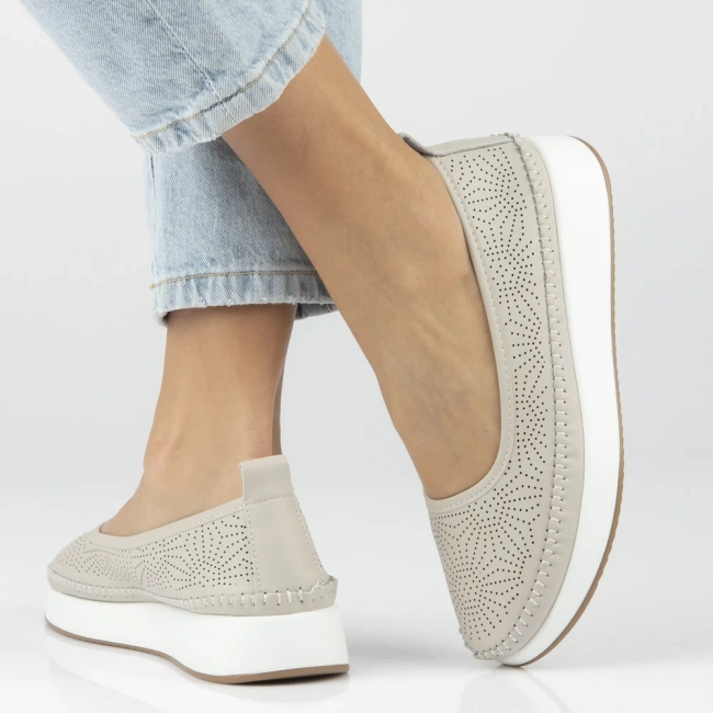 Leather sneakers Filippo DP7530/26 BE beige