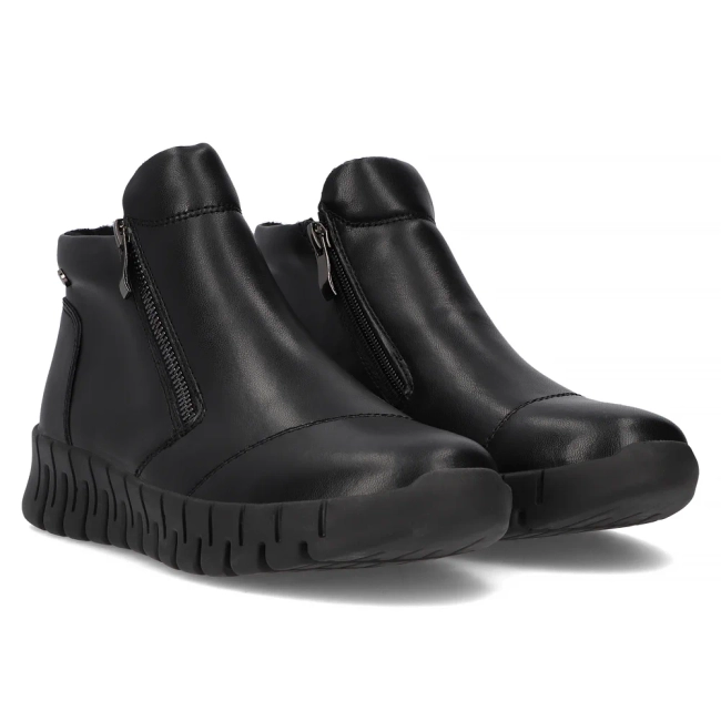 Leather ankle boots DBT6345/24 BK black