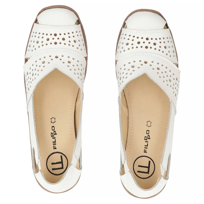 Leather shoes Filippo DP7759/26 WH white