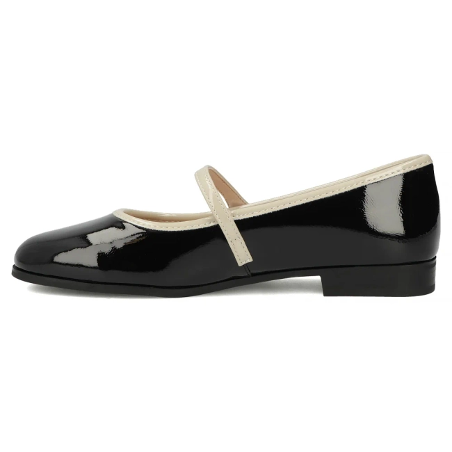 Skórzane baleriny Filippo DP7743/26 BK czarne