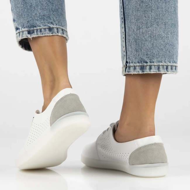 Skórzane półbuty Filippo DP6014/24 WH białe