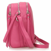 Handbag Toscanio Messenger Bag Leather A48 fuchsia