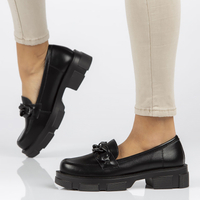 Skórzane półbuty Filippo DP3221/22 BK BK czarne