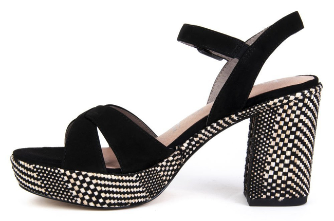 Sandals Tamaris 1-28032-32 054 Black nubuc comb.