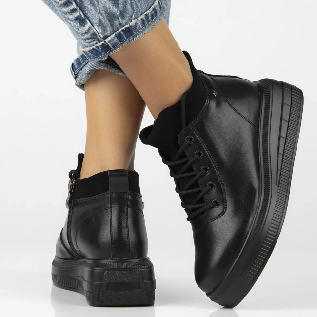 Leather boots Filippo DBT6506/24 BK black