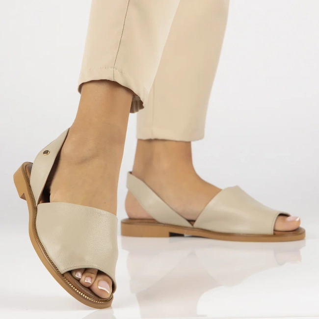 Skórzane sandały Filippo 40327 taupe