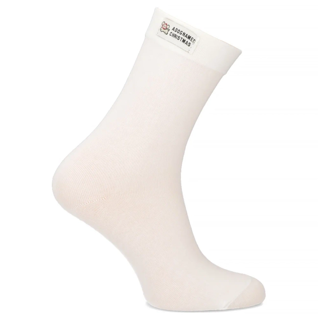 Women's Socks LM18-382 cream "a dog"