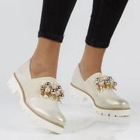 Leather shoes FILIPPO 166/TR gold