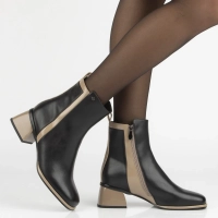 Leather ankle boots Filippo DBT7350/25 BK BE black