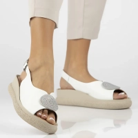 Leather sandals Filippo DS6984/25 WH white