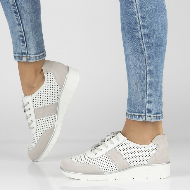 Leather shoes Filippo DP028/23 WH white