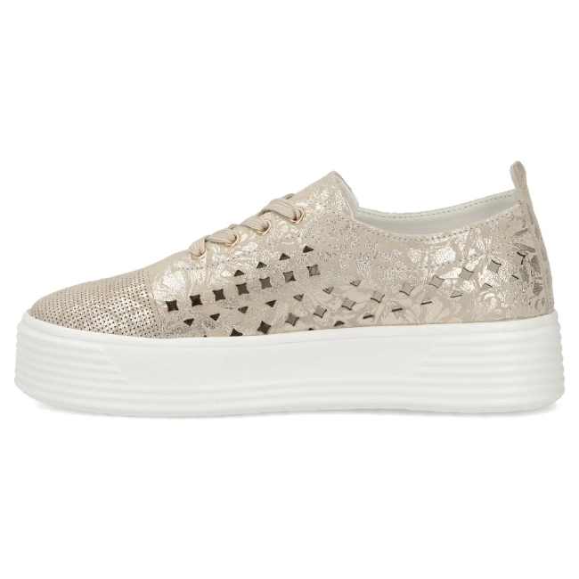 Skórzane sneakersy Filippo DP7662/26 GO złote