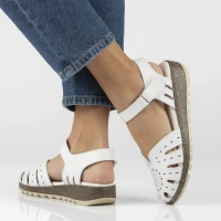 Leather sandals Filippo DS7649/26 WH white