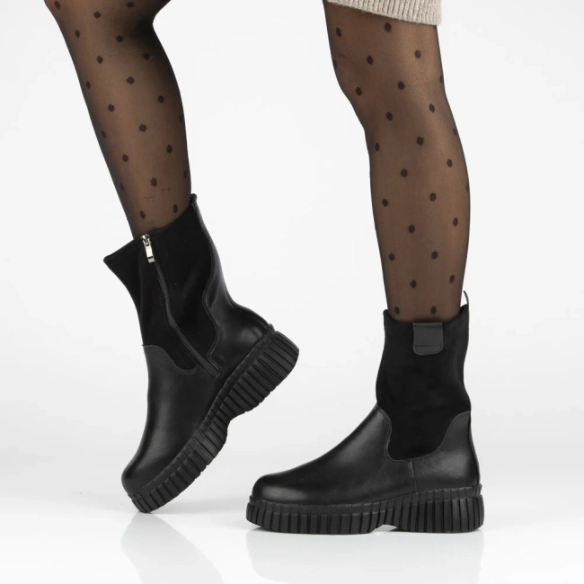 Leather ankle boots Filippo DBT7163/25 BK black