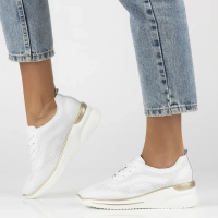 Leather sneakers Filippo DP6720/25 WH white