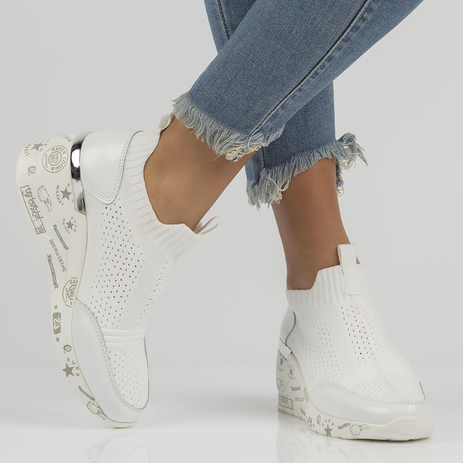 Leather shoes Filippo DP3551/22 WH white