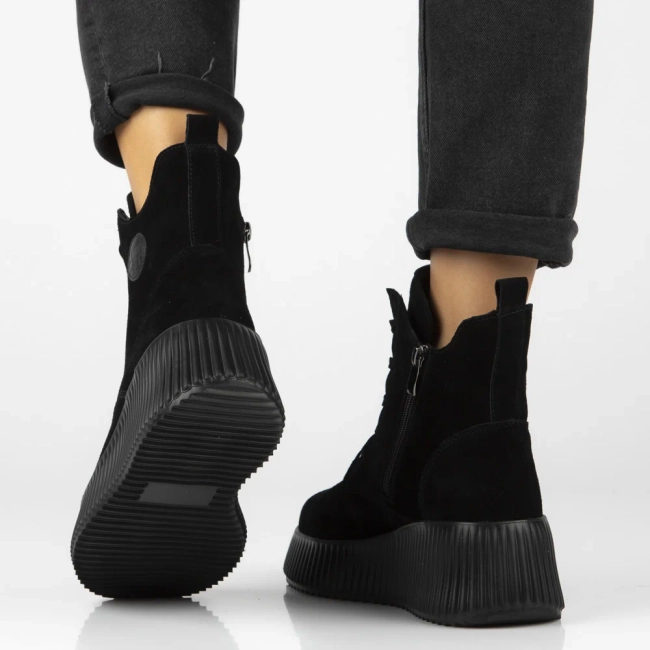 Leather ankle boots Filippo DBT7288/25 BK black