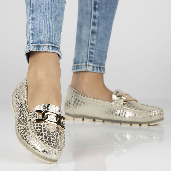 Leather loafers Filippo DP3630/23 GO gold