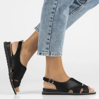 Leather sandals Filippo DS4470/26 BK black