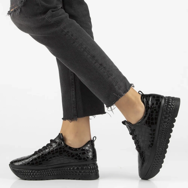 Skórzane sneakersy Filippo DP7284/25 BK czarne