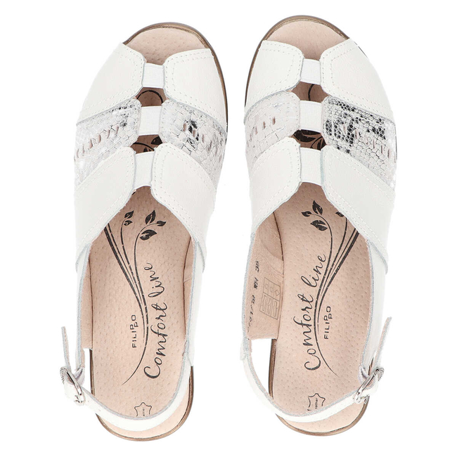 Leather sandals Filippo DS731/19 WH white