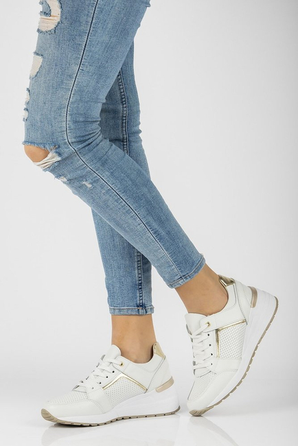 Leather sneakers Filippo DP2003/22 WH white