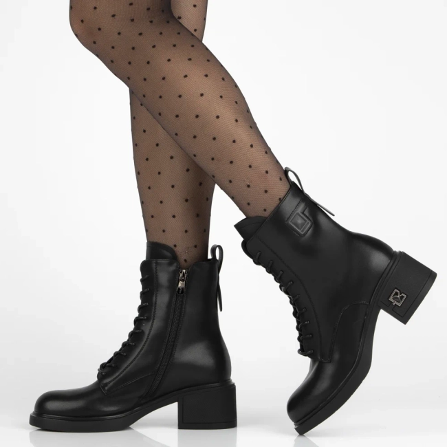 Leather ankle boots Filippo DBT7188/25 BK black