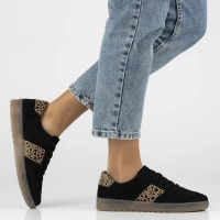 Leather sneakers Filippo DP6770/25 BK LEO black