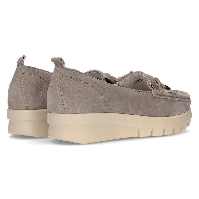 Skórzane mokasyny Filippo DP2030/21 GR szare