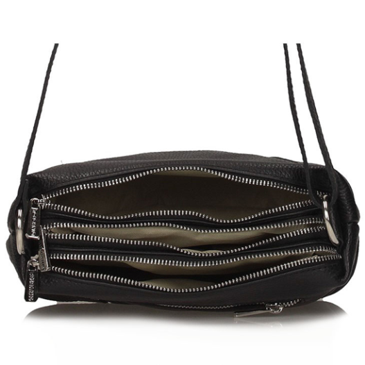 Handbag Toscanio Leather Messenger Bag C135 black