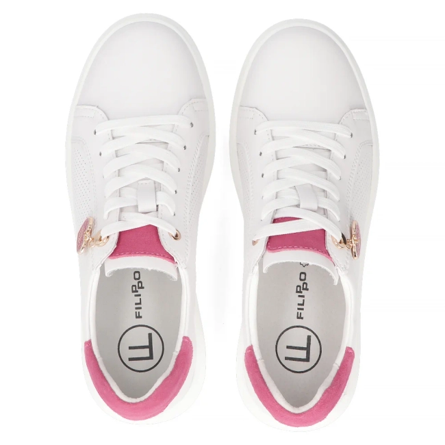 Leather sneakers Filippo DP6860/25 WH FH white