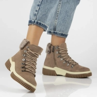 Leather ankle boots DBT6489/24 TP taupe