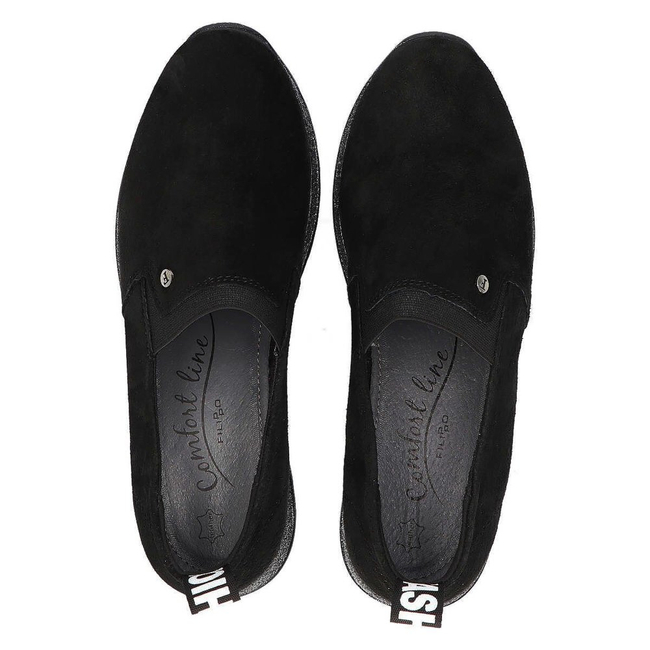 Leather Sneakers Filippo DP1500/20 BK T black glitter