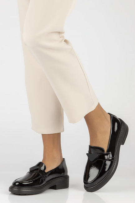 Leather shoes Filippo DP4523/23 BK L black