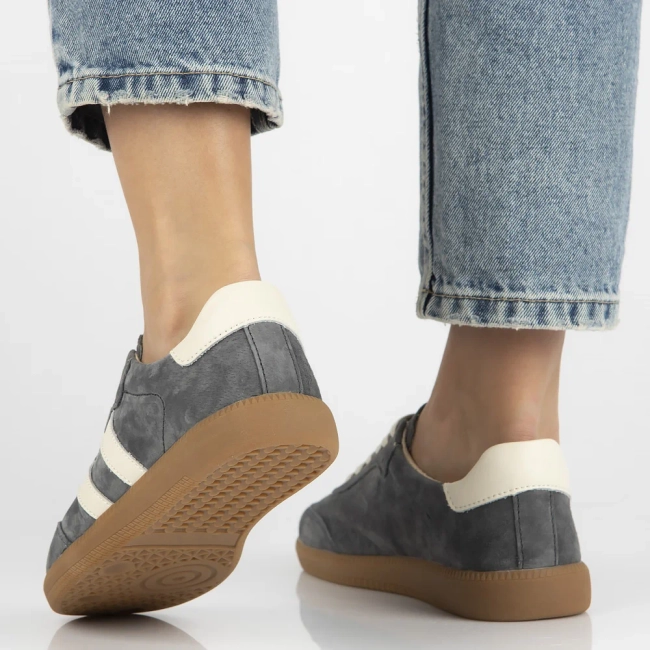 Leather sneakers Filippo DP6741/25 GR grey