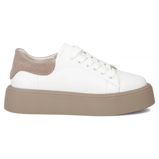 Leather sneakers Filippo DP6119/26 WH white