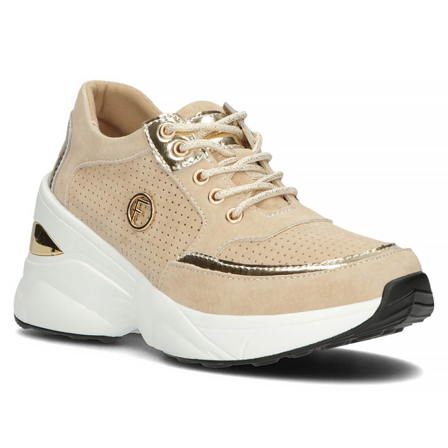 Leather Sneakers Filippo DP3655/22 BE beżowe