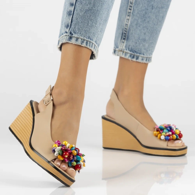 Leather sandals Filippo DS6021/25 BE beige